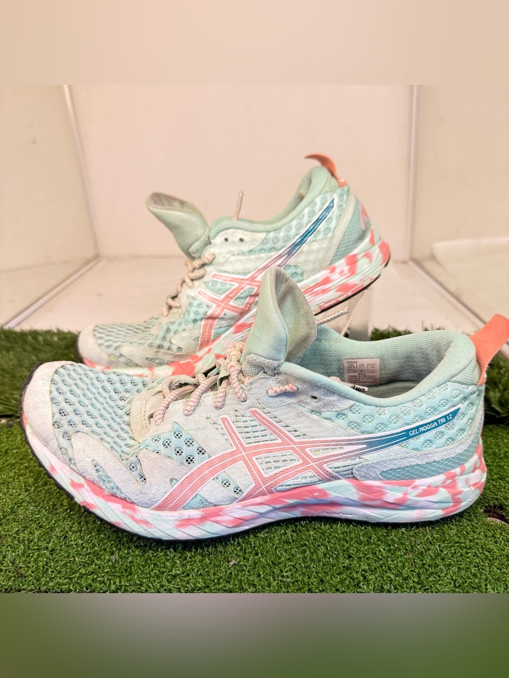 Size 7.5 - Asics Gel Noosa Tri 12 Fresh Ice Guava W - Picture 1 of 7